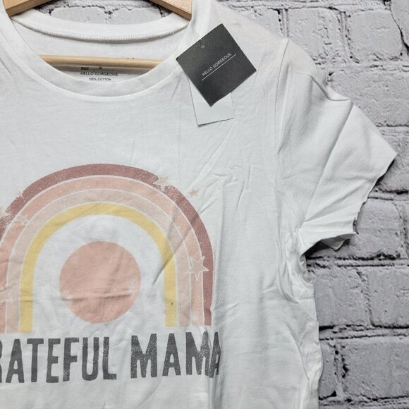 Grayson Threads 100% Cotton "Grateful Mama" Rainbow Graphic ShortSleeve Tshirt S - Picture 5 of 13